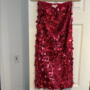 Thirty Thirty LA Sequin Red mini dress size Small .